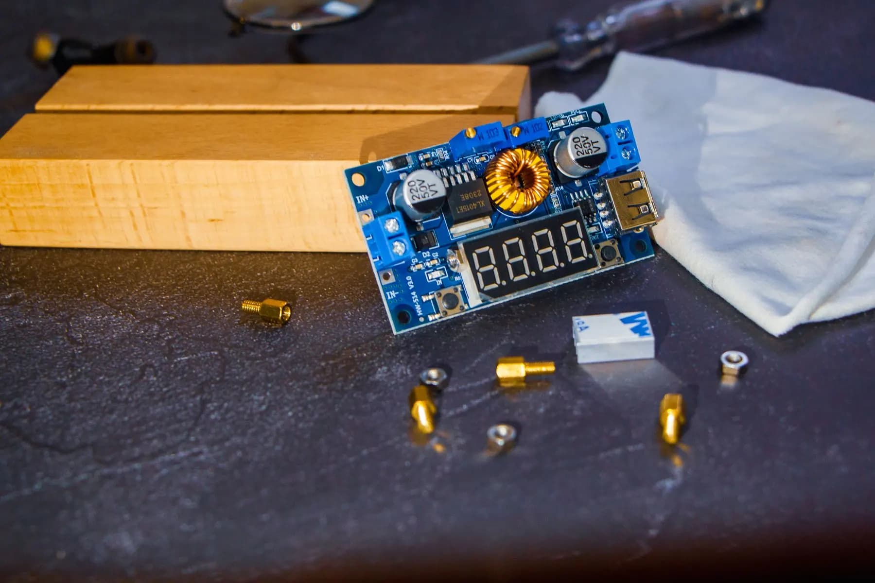Electronic circuitry and components used for product specification.